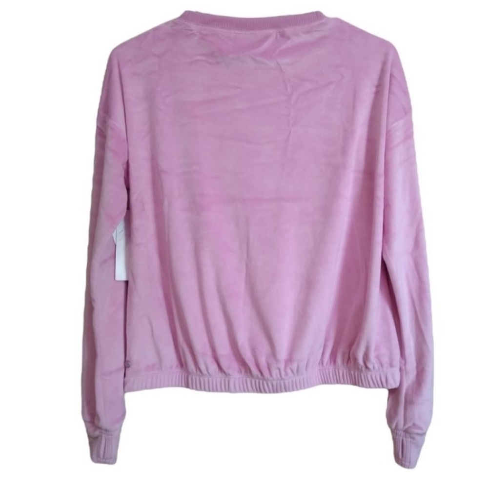 Zella Girl Size XL 14/16 Purple Opera Pink Velour Long Sleeve Pullover Sweater - Picture 2 of 3